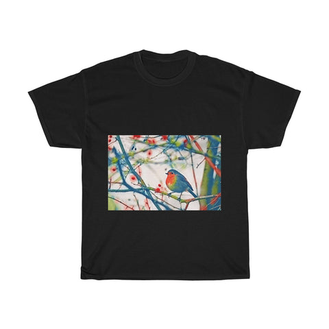 Image of Colorful Bird, Tree, Forest Artistic, Unisex Tee Shirt