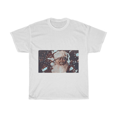Image of Santa Claus, Snow, Cold, Winter, Father Christmas, Creative, Artistic, Unisex Tee Shirt