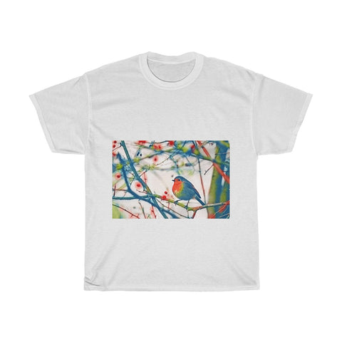 Image of Colorful Bird, Tree, Forest Artistic, Unisex Tee Shirt
