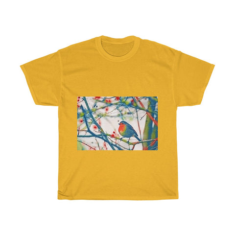 Image of Colorful Bird, Tree, Forest Artistic, Unisex Tee Shirt