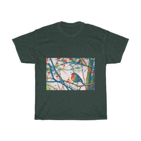 Image of Colorful Bird, Tree, Forest Artistic, Unisex Tee Shirt