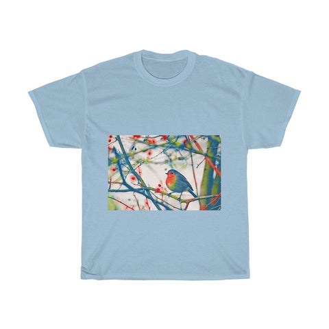 Image of Colorful Bird, Tree, Forest Artistic, Unisex Tee Shirt