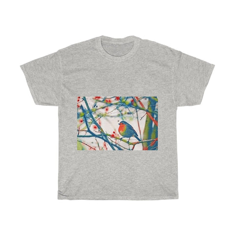 Image of Colorful Bird, Tree, Forest Artistic, Unisex Tee Shirt
