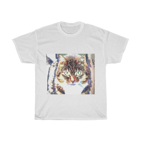 Image of Cat, Cute, Animal, Creative, Artistic, Unisex Tee Shirt