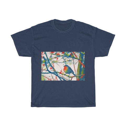Image of Colorful Bird, Tree, Forest Artistic, Unisex Tee Shirt