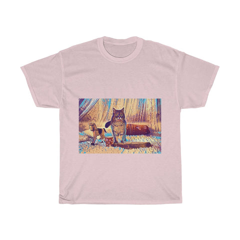 Image of Cat, Christmas, Pet, Animal, Creative, Artistic, Unisex Tee Shirt
