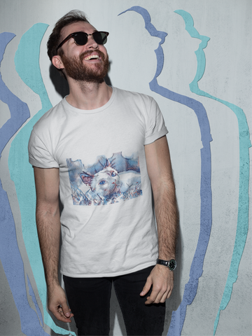 Image of Cat, Cute, Animal, Creative, Artistic, Unisex Tee Shirt