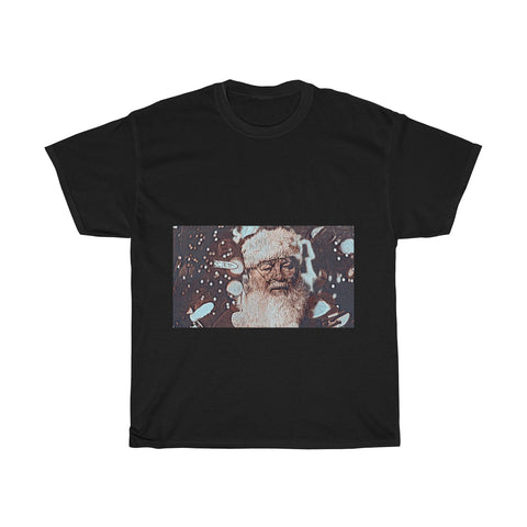 Image of Santa Claus, Snow, Cold, Winter, Father Christmas, Creative, Artistic, Unisex Tee Shirt