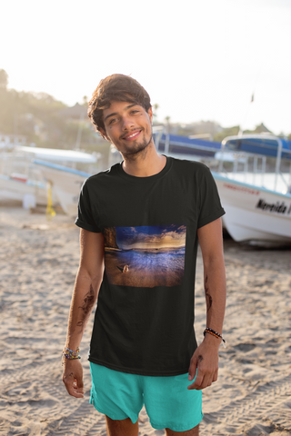 Image of Beach, Scenery, Nature, Sea, Landscape, Creative, Artistic, Unisex Tee Shirt