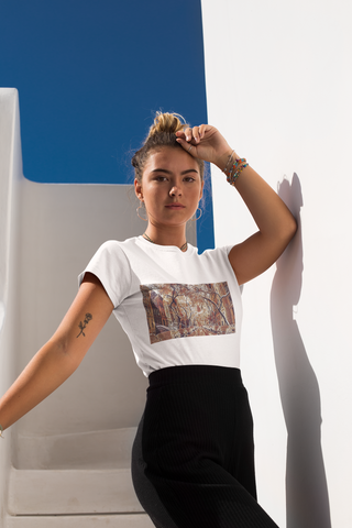 Image of Snow Street, City, Urban, Cold, Winter, Christmas, Artistic, Unisex Tee Shirt