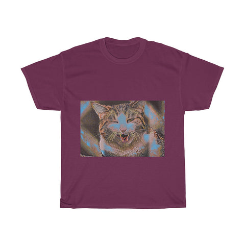 Image of Cat, Animal, Cute, Creative, Artistic, Unisex Tee Shirt