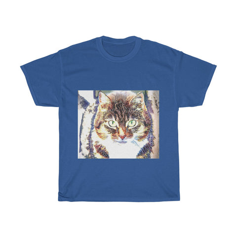 Image of Cat, Cute, Animal, Creative, Artistic, Unisex Tee Shirt