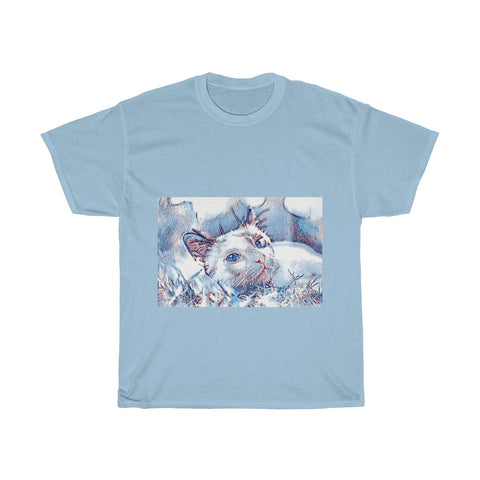 Image of Cat, Cute, Animal, Creative, Artistic, Unisex Tee Shirt