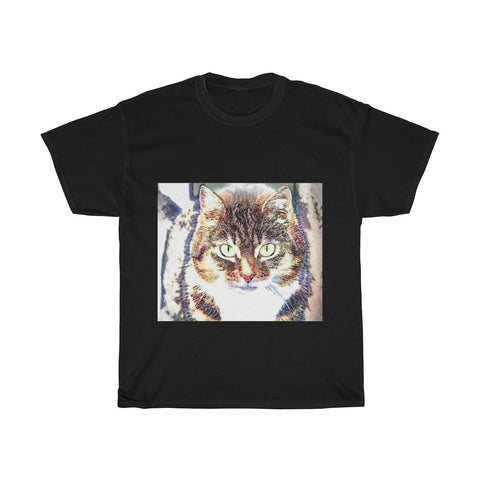 Image of Cat, Cute, Animal, Creative, Artistic, Unisex Tee Shirt