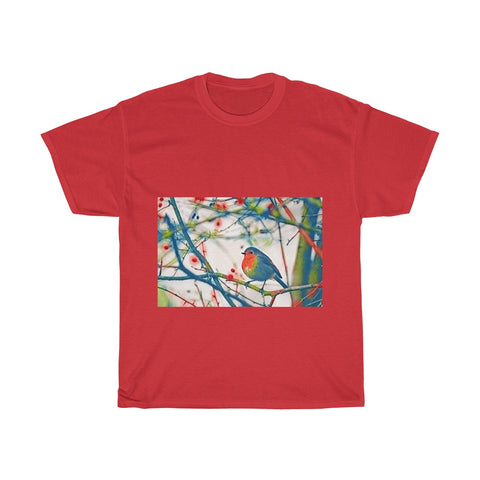 Image of Colorful Bird, Tree, Forest Artistic, Unisex Tee Shirt