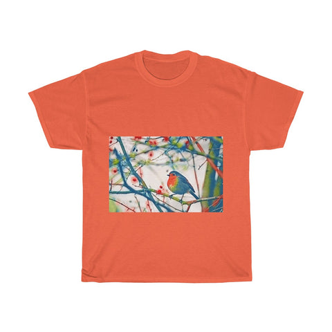 Image of Colorful Bird, Tree, Forest Artistic, Unisex Tee Shirt