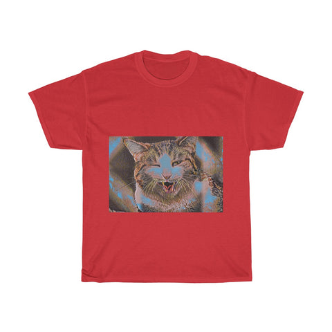 Image of Cat, Animal, Cute, Creative, Artistic, Unisex Tee Shirt