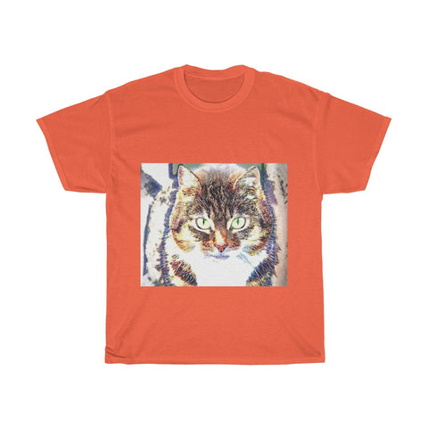 Image of Cat, Cute, Animal, Creative, Artistic, Unisex Tee Shirt