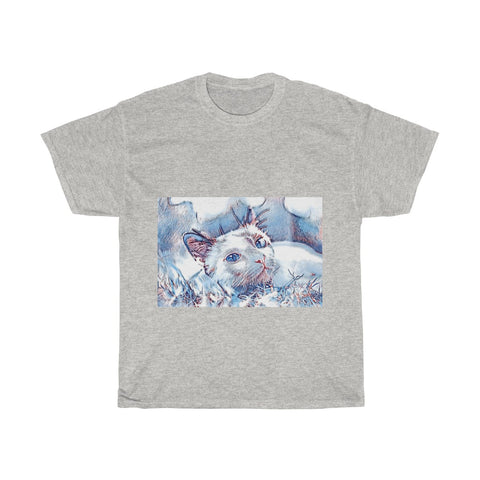 Image of Cat, Cute, Animal, Creative, Artistic, Unisex Tee Shirt