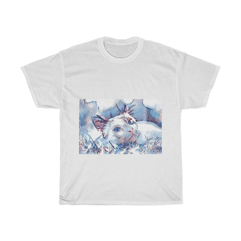 Image of Cat, Cute, Animal, Creative, Artistic, Unisex Tee Shirt