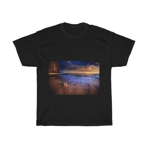 Image of Beach, Scenery, Nature, Sea, Landscape, Creative, Artistic, Unisex Tee Shirt