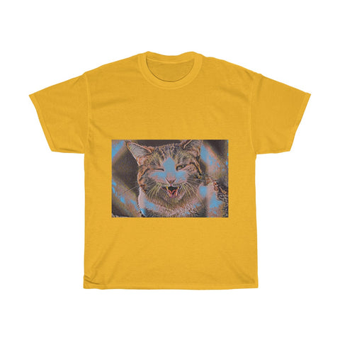 Image of Cat, Animal, Cute, Creative, Artistic, Unisex Tee Shirt