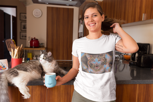 Cat, Animal, Cute, Creative, Artistic, Unisex Tee Shirt